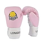 Longeek Guantes de Boxeo para niños 4oz Junior Cartoon Sparring Punchbag, Guantes de Entrenamiento...