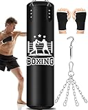 Sacco da Boxe per Adulti Appendere, Non Riempiti Sacchi da Boxe 120cm per Kickboxing Muay Thai...