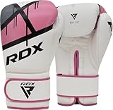 RDX Guantes de Boxeo Mujer Muay Thai Entrenamiento, Maya Hide Cuero, Ego Boxing Gloves para Sparring...