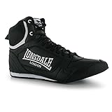 Lonsdale Botas de boxeo, negro blanco, 44 EU