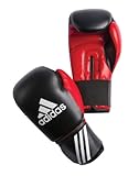 Adidas Boxhandschuhe Response 3C - Guantes de boxeo para combate, Negro/Rojo, 10 oz