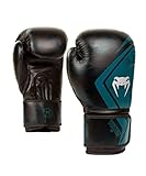 VENUM Defender Contender 2.0 Guantes de Boxeo, Unisex, Negro/Verde, 12 onzas