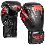 Venum Impact Guantes de Boxeo, Unisex-Adult, Negro/Rojo, 12 oz