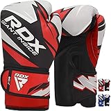 RDX Guantes de Boxeo Niño para Entrenamiento y Muay Thai, Junior Maya Hide Cuero Mitones para...