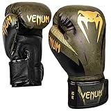 Venum Impact Guantes de Boxeo, Unisex-Adult, Caqui/Oro, 14 oz