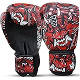 BUDDHA FIGHT WEAR - Guantes de Boxeo Fantasy Demon - Muay Thai - Kick Boxing - Piel Sintética...