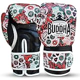 BUDDHA FIGHT WEAR - Guantes de Boxeo Fantasy Luzbel - Muay Thai - Kick Boxing - Piel Sintética...